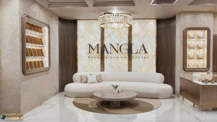 Creating Opulent Gold Jewelry Shops in Doha: The Yantram 3D Architectural Design Advantage