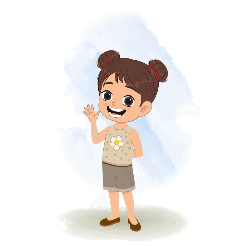 A little girl...